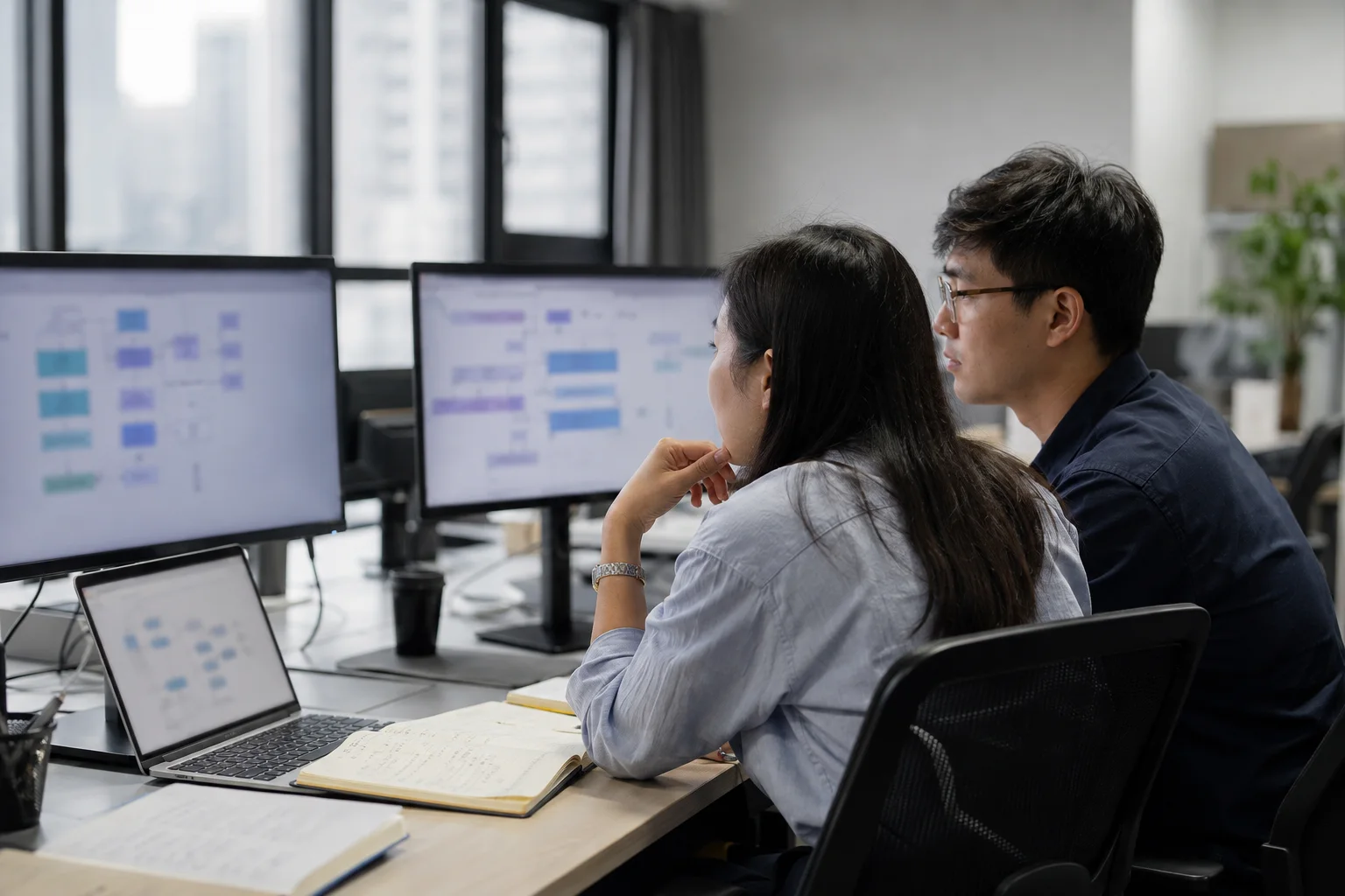 团队协作梳理企业业务流程的 AI 生成场景